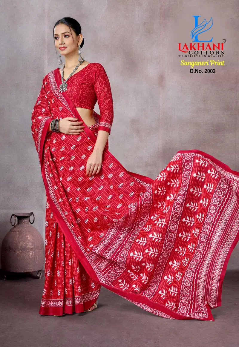 Sanganeri Print Vol 01 By Lakhani Heavy Cotton Printed Saree Bulk Orders In India